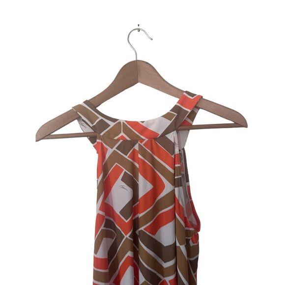 Trina Turk Geometric Halter Tunic Sleeve Cover Up Top Multicolor Size Small - Picture 7 of 9
